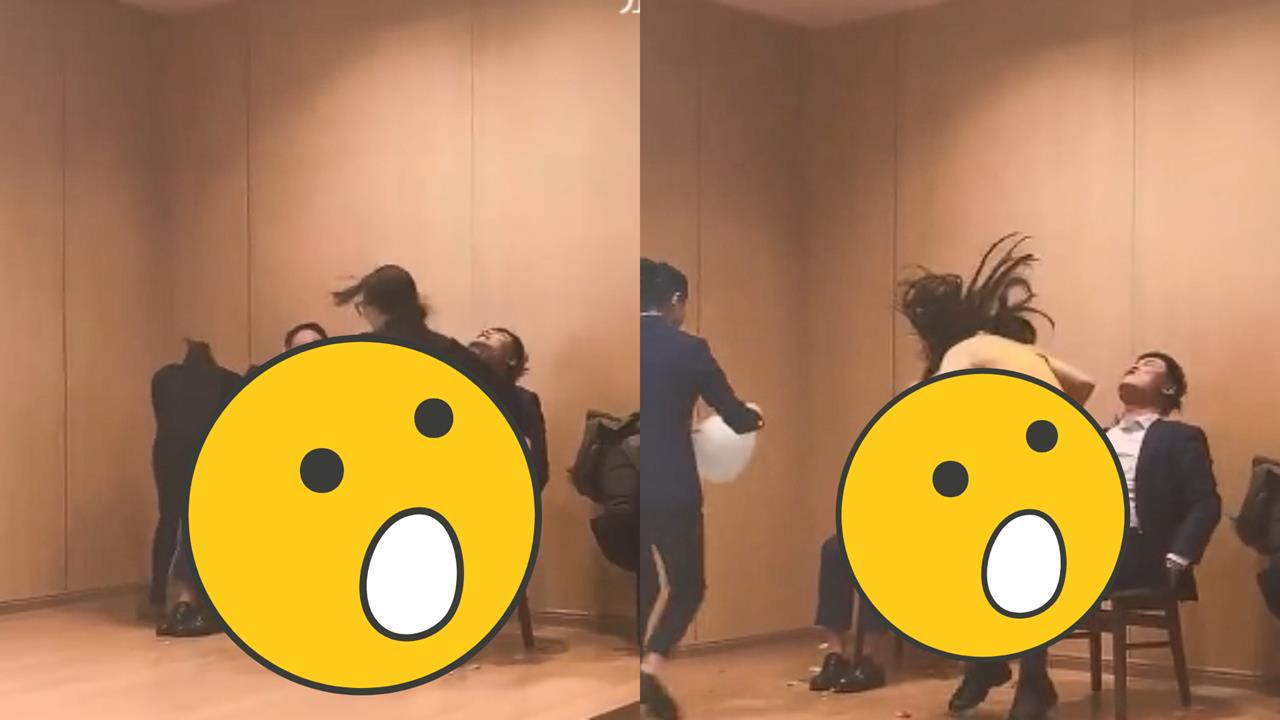 中國尾牙影片瘋傳！公司整排正妹玩「坐破氣球」男老闆被壓超嗨　兩派論戰