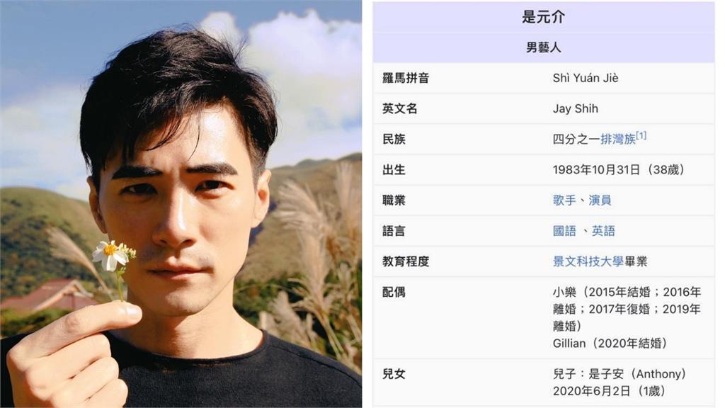 是元介有過2段婚姻?維基遭竄改「育有1子」他傻眼:老婆在哪兒