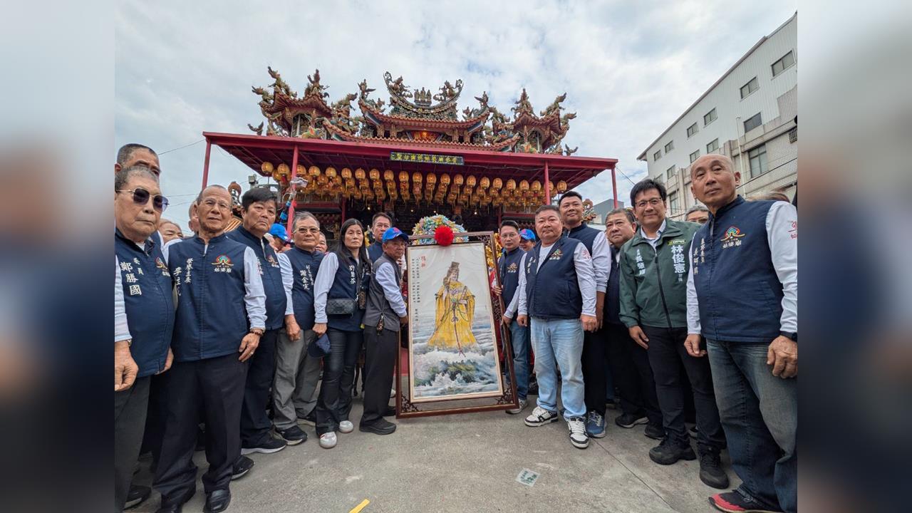 北港媽祖蒞臨台南 永康姑婆廟獻畫恭迎聖駕