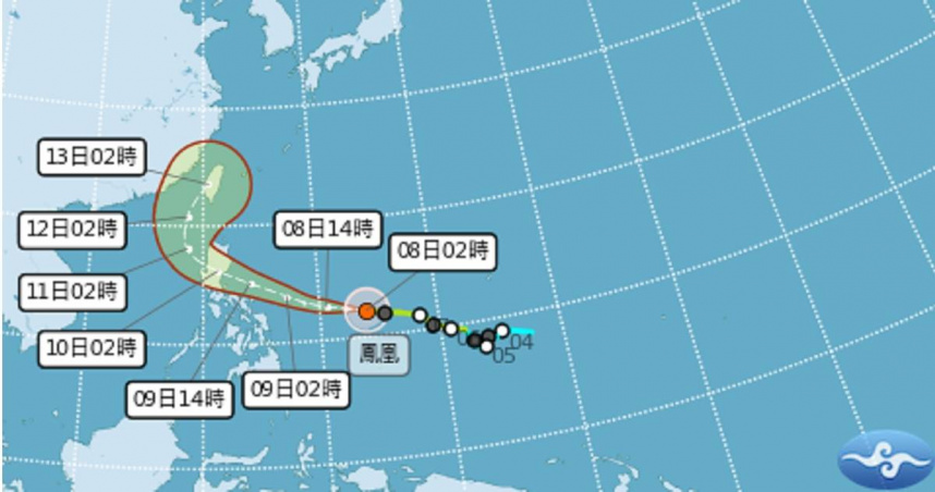 鳳凰增中颱!最快下週一發海警 南北風雨最大時間曝