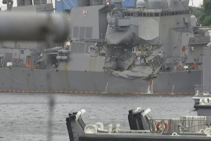 美艦撞菲律賓商船  艦內尋獲美軍遺體