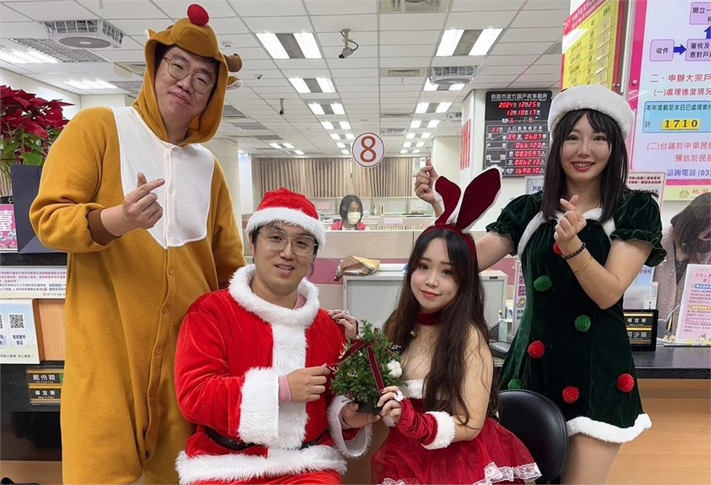 浪漫聖誕節　桃市95對新人登記結婚