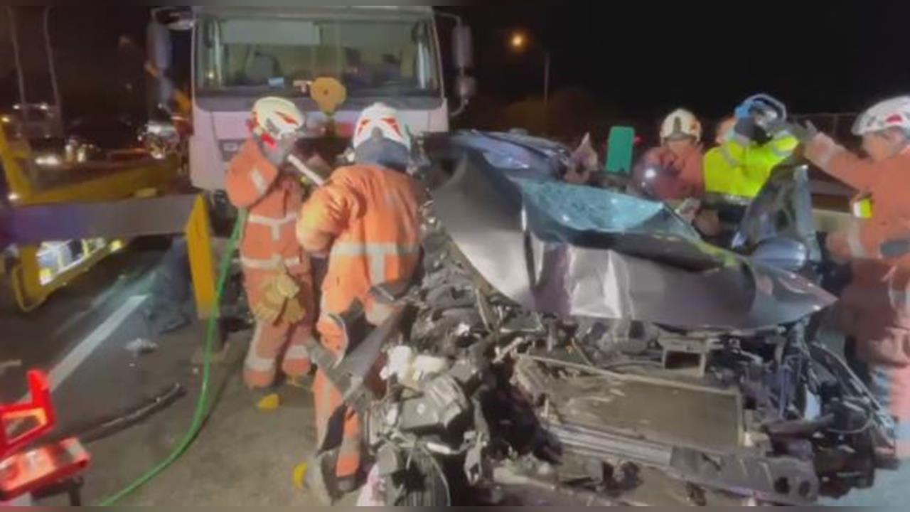 國3香山段4連撞1死7傷 聯結車駕駛疑恍神釀禍
