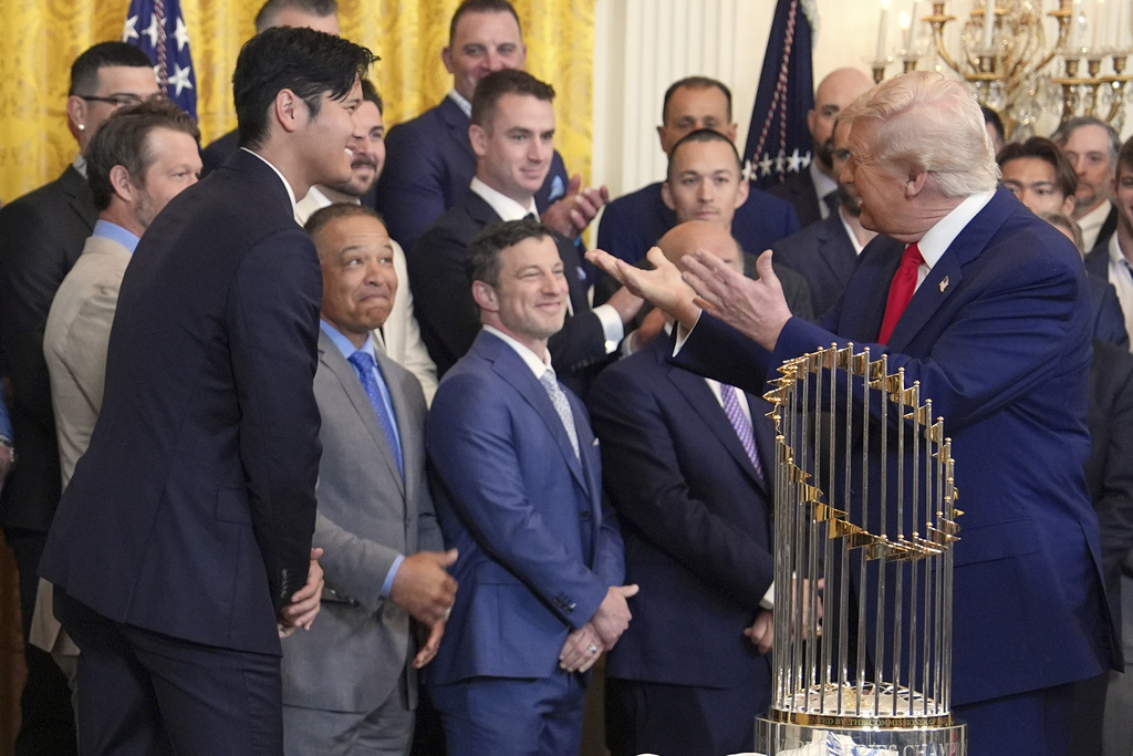 MLB(影)／冠軍道奇訪問白宮見總統川普　大谷翔平:這是莫大的榮幸