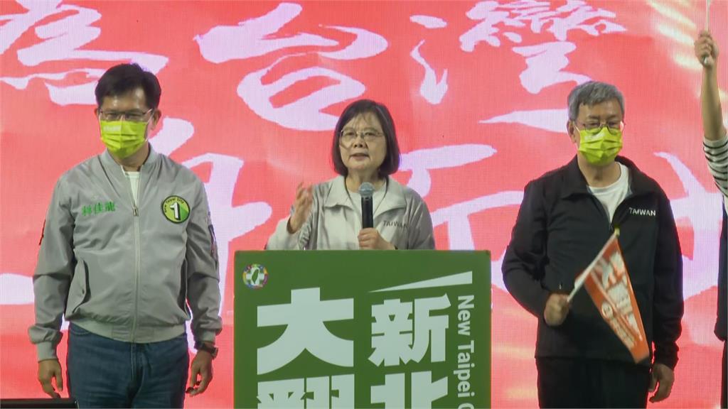 告訴世界「台灣人熱愛民主自由」　蔡英文：讓林佳龍得票破百萬