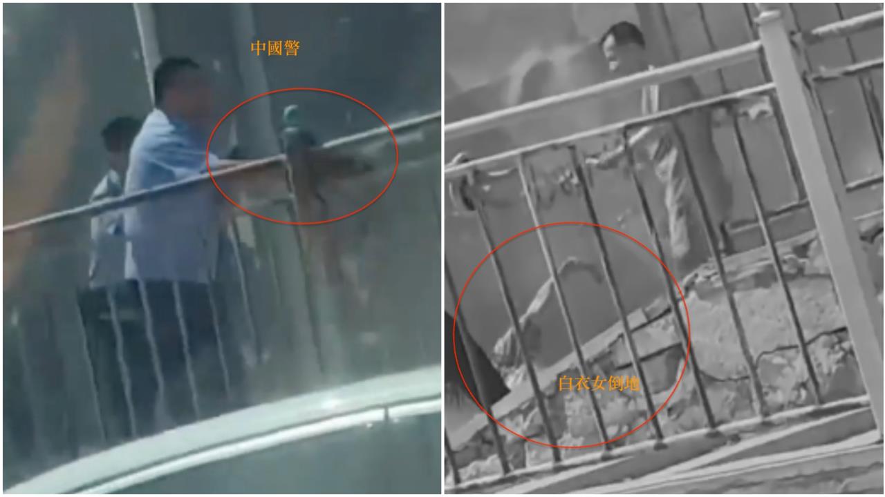 慎入/中國警0人敢擋「男持菜刀」猛剁!女白衣全染紅「殺機」扯出婚外情