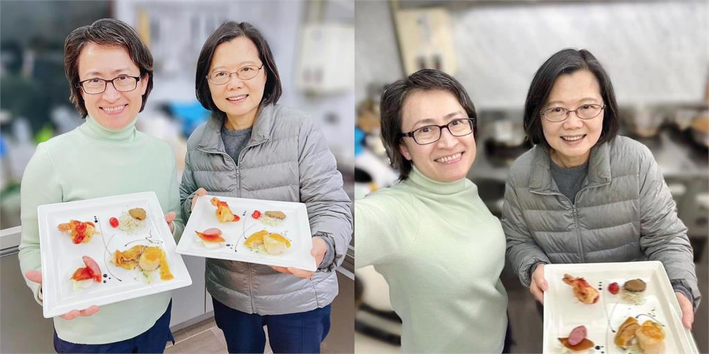 快新聞／溫馨！小英、台灣戰貓共進年夜飯　網讚：兩位出色的女性領導人　