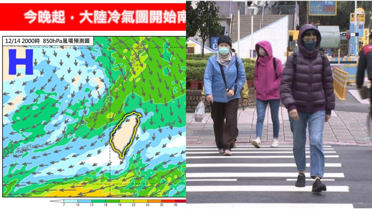 「入冬最強冷氣團」今晚殺來!全台極凍「這2天最冷」專家曝:高山有望降雪