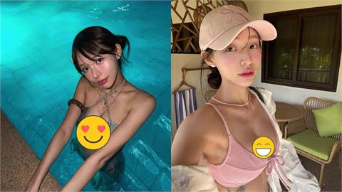 林襄海邊大尺度解放！透視薄紗炸出「超兇白麻糬」網看暈：完美比例…
