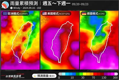 雙颱共舞週五起連4天暴雨「台灣變紫薯」　專家：颱風沒來仍躲不掉雨