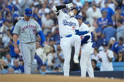 MLB(影)／大谷翔平首打席安打！道奇3局下半4分大局　8局結束10比4暫時領先