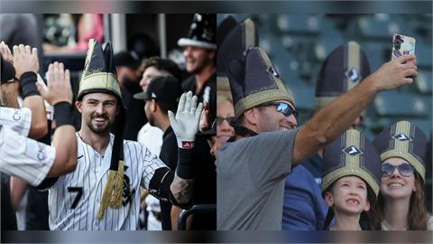 MLB(影)／白襪主場變「梵蒂岡」！4萬頂教宗帽超狂贈品寫下主場奇景