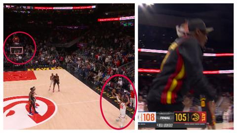 NBA(影)／麥凱倫投進超大號追平Logo Shot全場嗨翻！結果竟是空歡喜一場