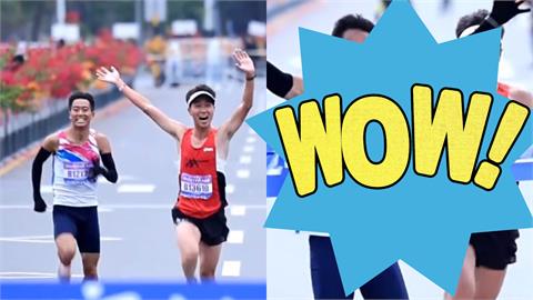 馬拉松終點前鬆懈「提前慶祝」遭逆轉！中國男當場上演「川劇變臉」