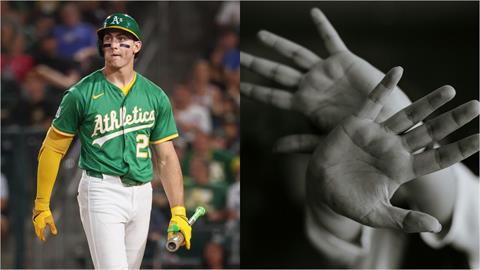 MLB／男球迷「襲胸隔壁女伴」攝影師嚇到手滑！58秒片曝光　女方反應震撼網