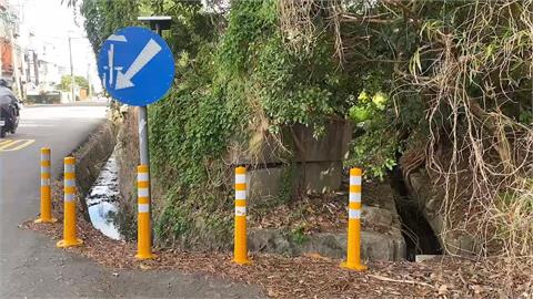 中壢一水溝加蓋只做一半？　有做跟沒做一樣？學生騎車代步安全堪憂