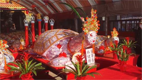 年節活動多 苗栗龍鳳宮＂祈福龜＂ 南投受天宮平安麵