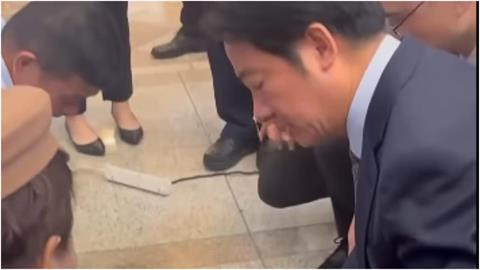 有片／獅姐入府「當總統面突然倒地」昏厥！賴清德見狀蹲地「變身賴醫師」診斷