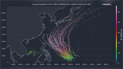 午後「2地區」慎防大雨！5月迎「颱風活躍期」專家提醒：有些較近台灣東方