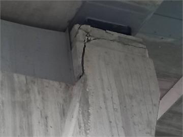 強震後「國5頭城段高架橋」驚見裂痕　高公局：不影響行車安全