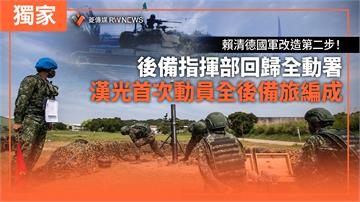 獨家／賴清德國軍改造第二步！後備指揮部回歸全動署　漢光首次動員全後備旅編成