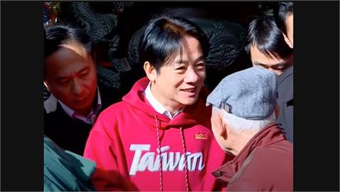 快新聞／賴清德身穿「TAIWAN」帽T回昭靈宮參拜：願台灣國泰民安