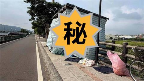 彰化涼亭圍一圈帆布秒變「神秘小屋」畫面曝光　路過民眾全看傻