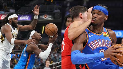 NBA(影)／我他X的累爆了！雷霆SGA連兩場2OT「出賽近100分鐘」躺地喊累