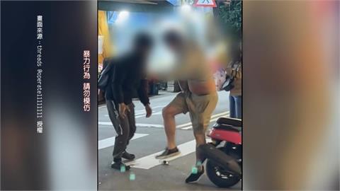 騎士、行人誰也不讓誰！　兩男路口爆肢體衝突