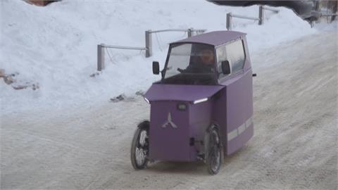 不怕寒冷低溫！　俄工程師發明「車廂式腳踏車」