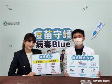 「疫苗守護 病毒Blue」防疫醫師劉裕誠攜手嚴立婷 呼籲接種流感疫苗提升保護力