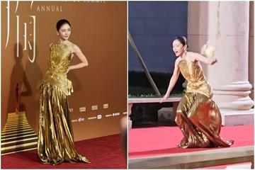 走紅毯摔倒趴地全被拍　女星高EQ回應網讚爆