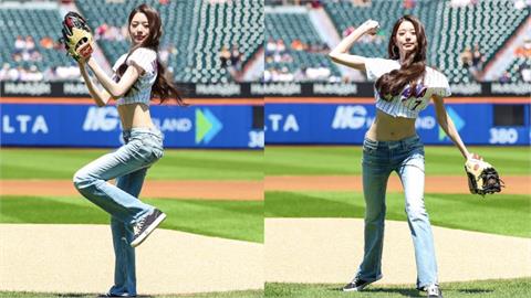MLB(影)／韓流女神張員瑛來了！「逆天長腿」登大都會投手還與「這明星球員」互動