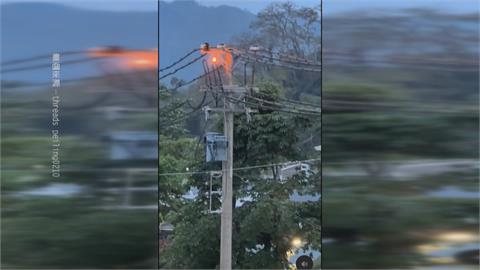 高雄鼓山電桿突爆炸噴火光 經查「又是他」誤觸一度停電
