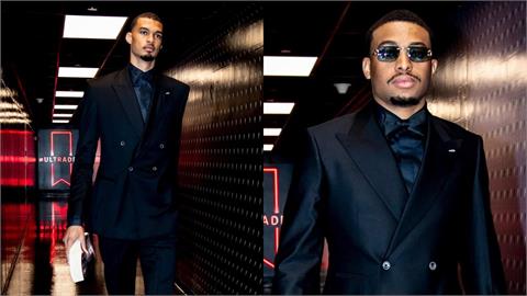 NBA(影)／六年來第一次主場季後賽！馬刺「全員黑正裝」化身「星際戰警」迎接