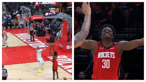 NBA(影)／媽我投進了！火箭中鋒卡佩拉歷經825場比賽投進生涯首顆三分嗨翻