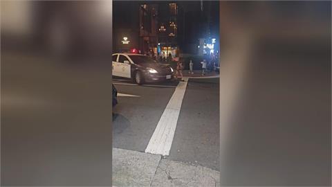 情侶酒後吵架! 女報警求助 男友"肉身擋警車"挑釁