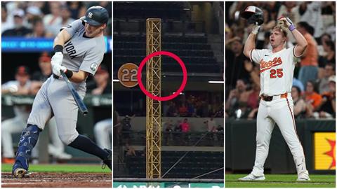 MLB(影)/洋基3連勝卻爆爭議判決!阿隆索超前轟「疑似被消失」 金鶯休息室氣炸