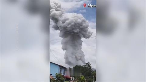 緬甸礦用炸藥儲存建築爆炸　恐怖蕈狀雲直衝天際