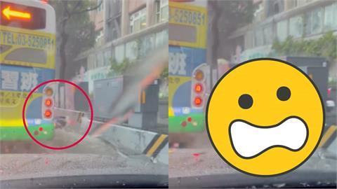 新竹灌雨狂淹「騎士翻車遭失速沖走」7秒片瘋傳！高虹安遭怒灌：你的市民被水流放了