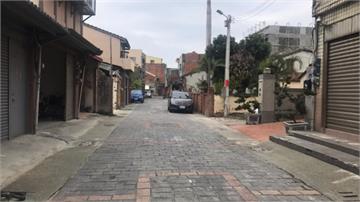 苑裡老街路面重鋪 水泥未乾遭壓出50米胎痕