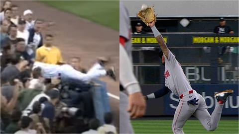 MLB(影)／邊聊邊追球！紅襪二壘手場上戴麥受訪「致敬基特」　下秒複製經典美技