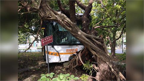 快新聞／內湖三總院區發生公車自撞路樹意外！疑機械故障釀禍
