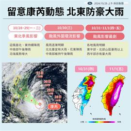 快新聞／康芮加速了！恐成57年來首個11月登陸颱　氣象署揭海陸警時間點