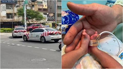 救護車、紅斑馬「護送早產兒」轉院！大群車陣「默契1秒摩西分海」震撼畫面曝