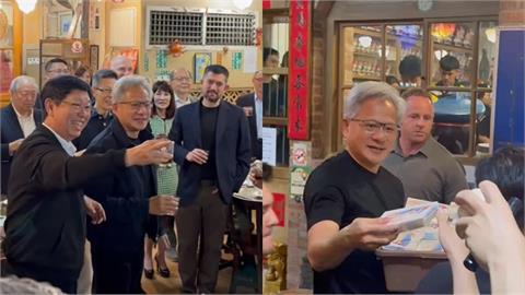 黃仁勳來台再被「1美食」擄獲！狂問「在哪買」網笑喊：成功打進AI供應鏈
