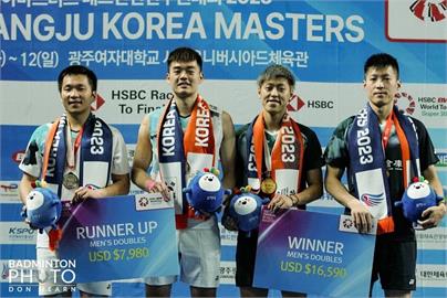 南韓羽球大師賽 李哲輝 、楊博軒直落二勝麟洋奪金終結4年冠軍荒