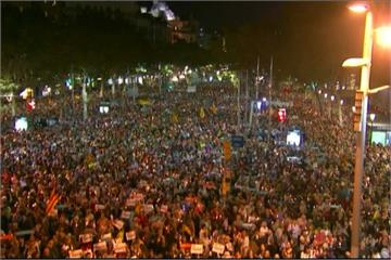 抗議2獨派大老被押 加泰隆尼亞20萬人上街