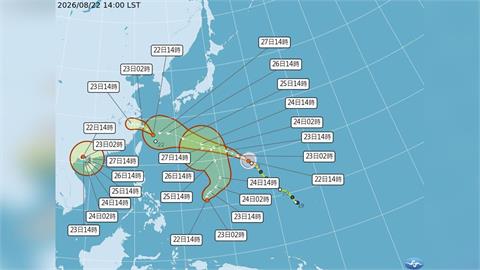 低壓帶+西南風全台有雨　沙德爾路徑南修不排除襲台