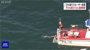 日本滋賀琵琶湖 觀光船翻覆幸13人救起